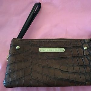 London Fog Tan/Brown Wristlet Wallet